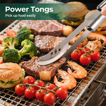 16 Inch Stainless Steel BBQ Grill Tools & Grilling Accessories Set