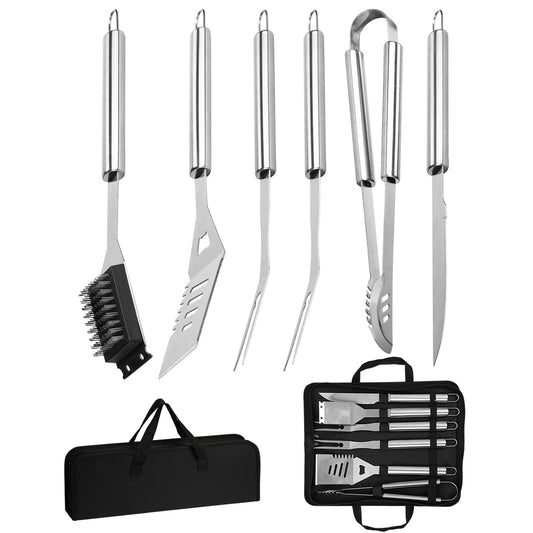 16 Inch Stainless Steel BBQ Grill Tools & Grilling Accessories Set