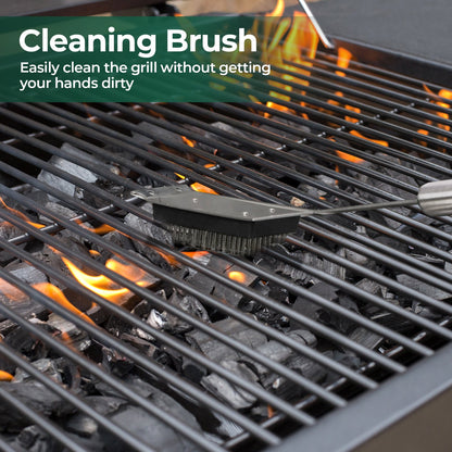 16 Inch Stainless Steel BBQ Grill Tools & Grilling Accessories Set