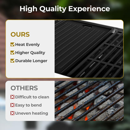 Stainless Steel 4-Burner Propane Grill 42000 BTU Including Side Burner